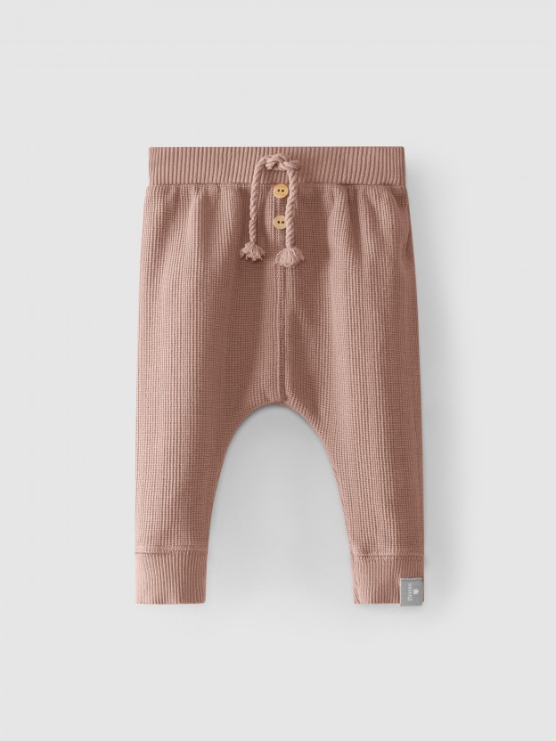 Pantalon coton textur�