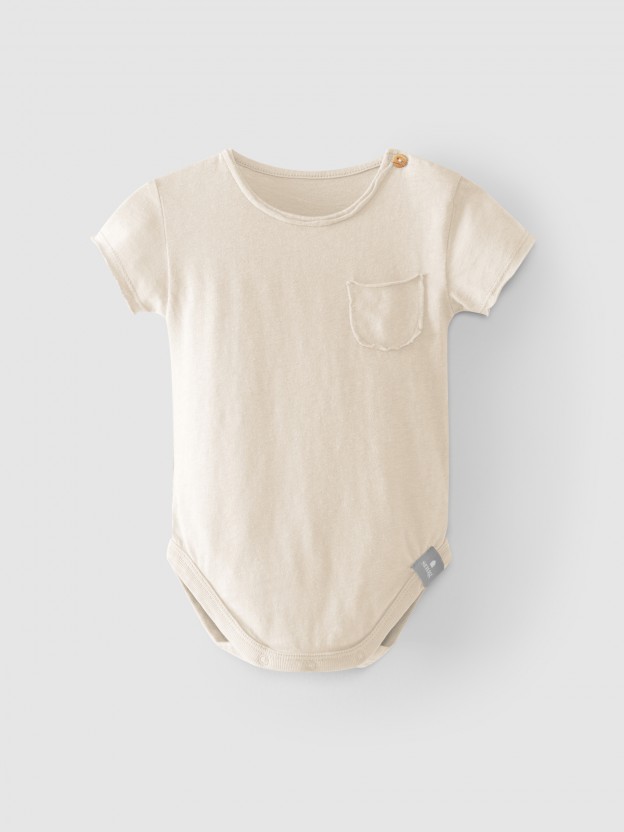 Bodysuit plain without collar Bodysuit plain without collar
