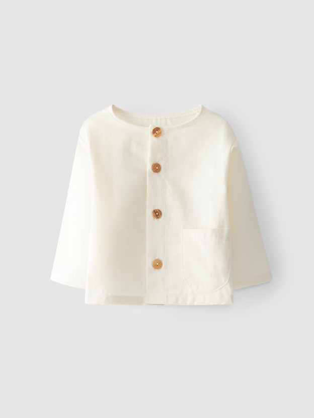 Camisa algodão orgãnico com bolso Camisa algodão orgãnico com bolso