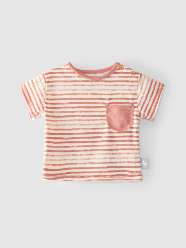 T-shirt stripes with pocket T-shirt stripes with pocket