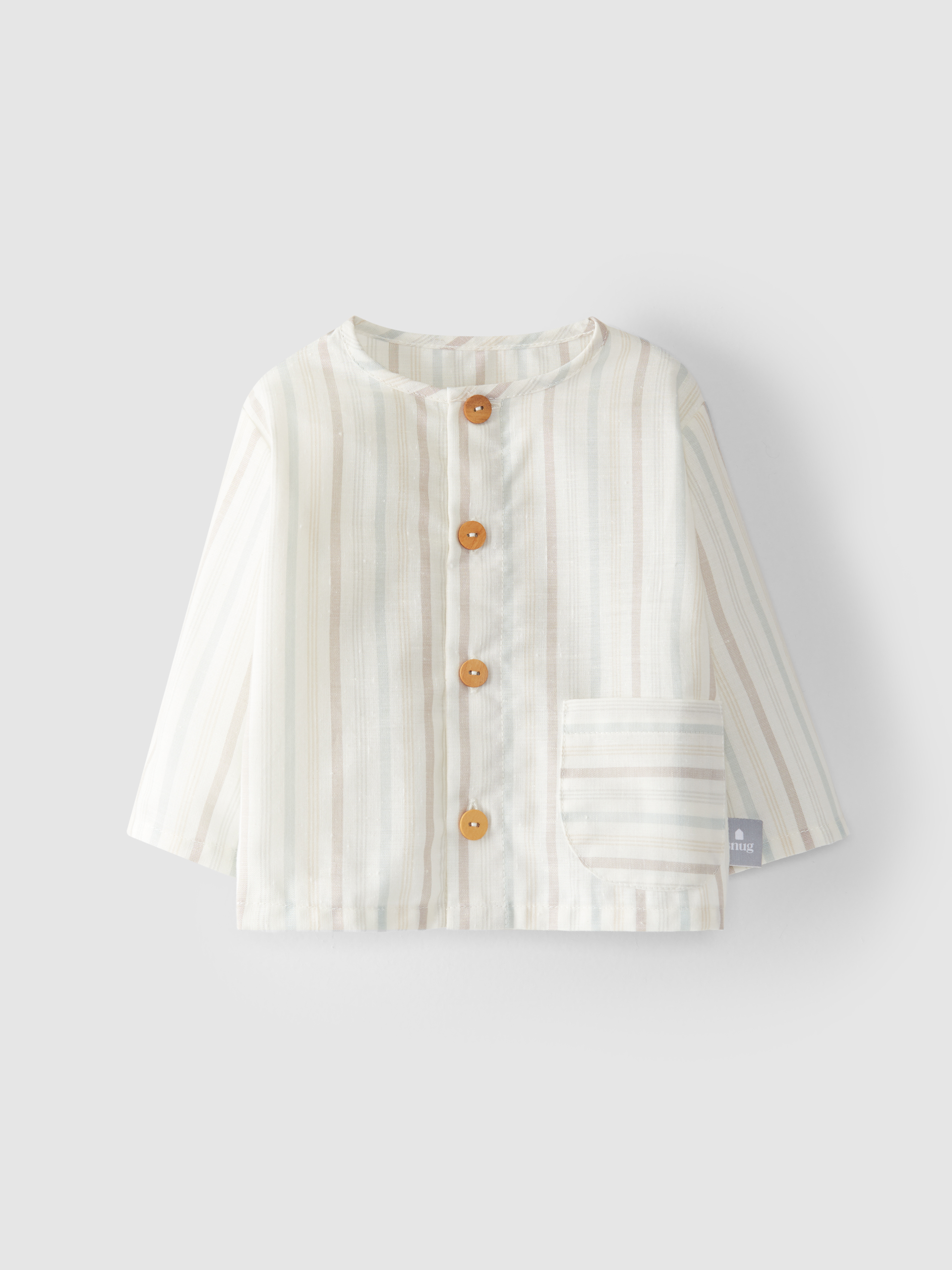 Chemise avec poche à rayures
