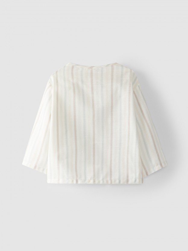 Chemise avec poche à rayures Chemise avec poche à rayures