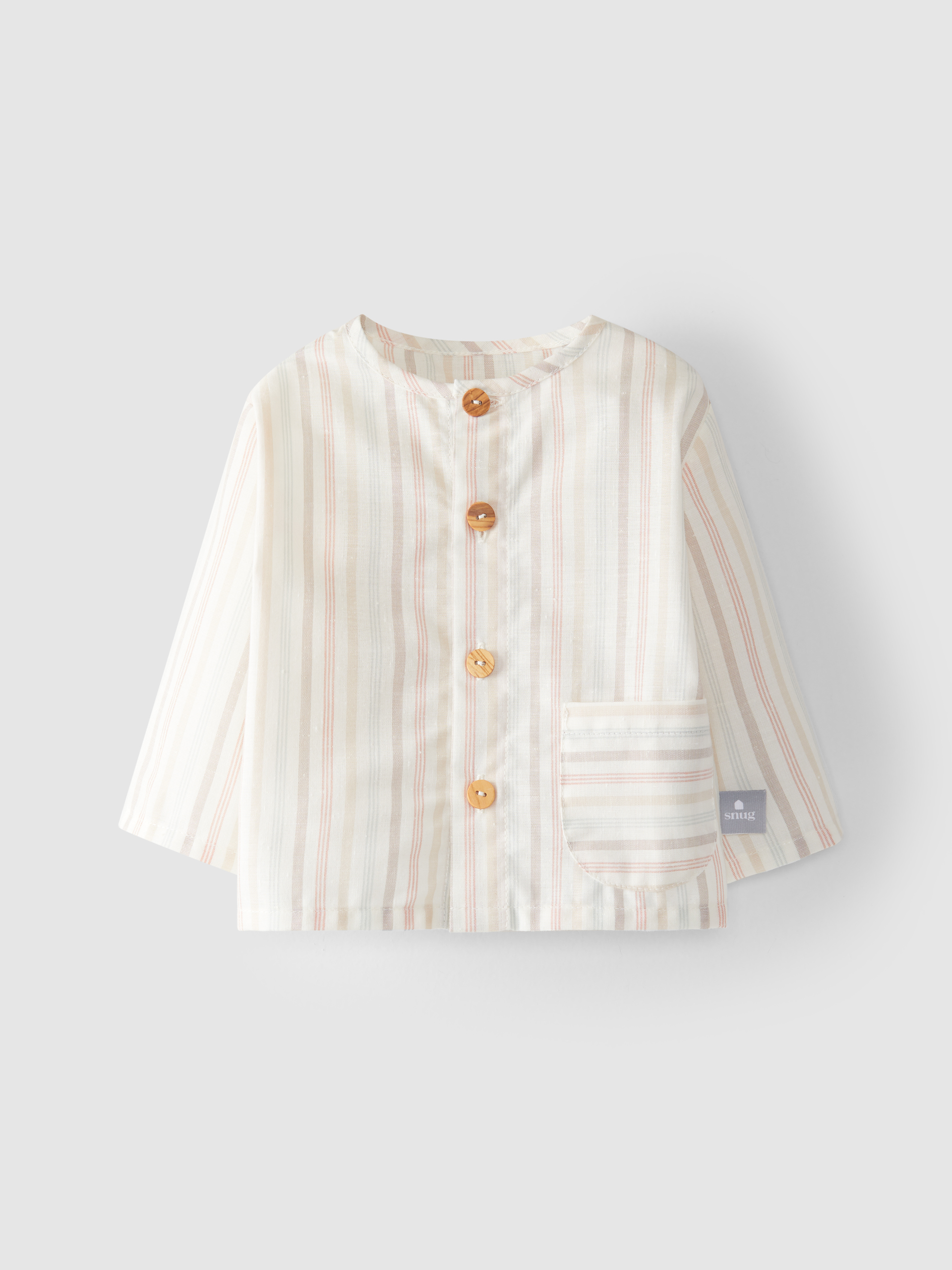 Chemise avec poche à rayures