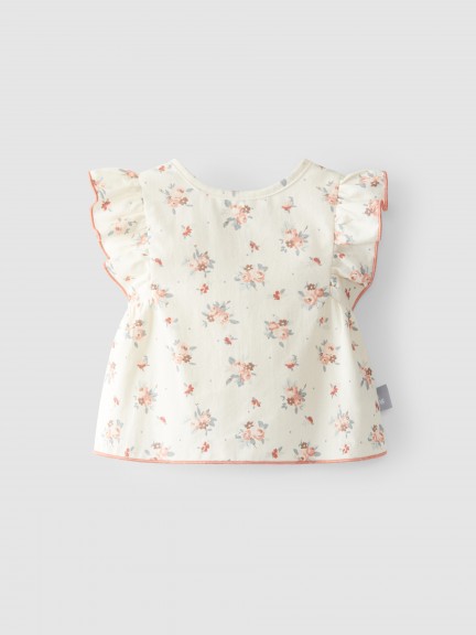 Blouse coton biologique fleurs Blouse coton biologique fleurs