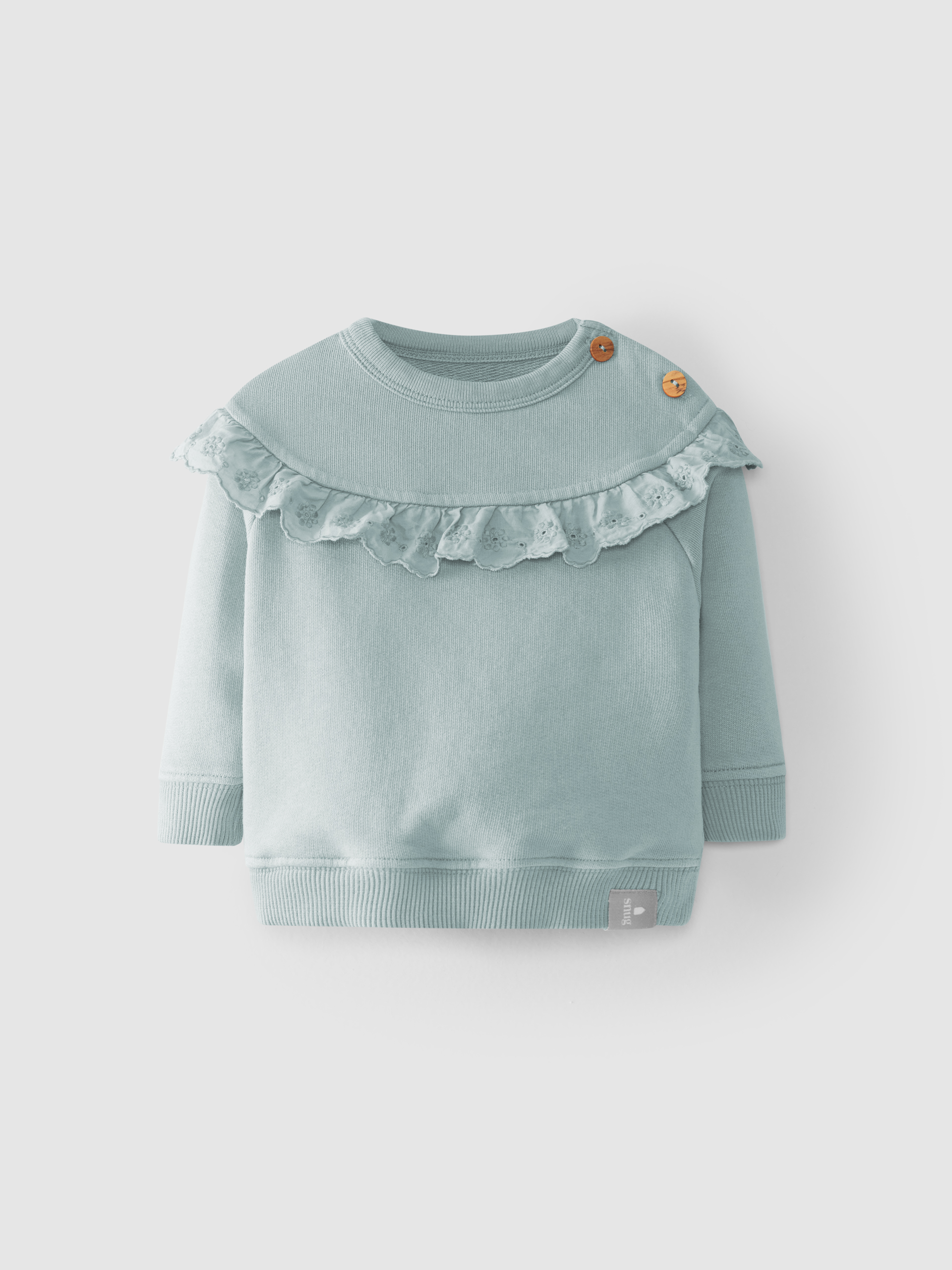 Camiseta en felpa con volante