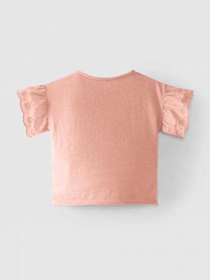 T-shirt sleeves with embroidered ruffle T-shirt sleeves with embroidered ruffle