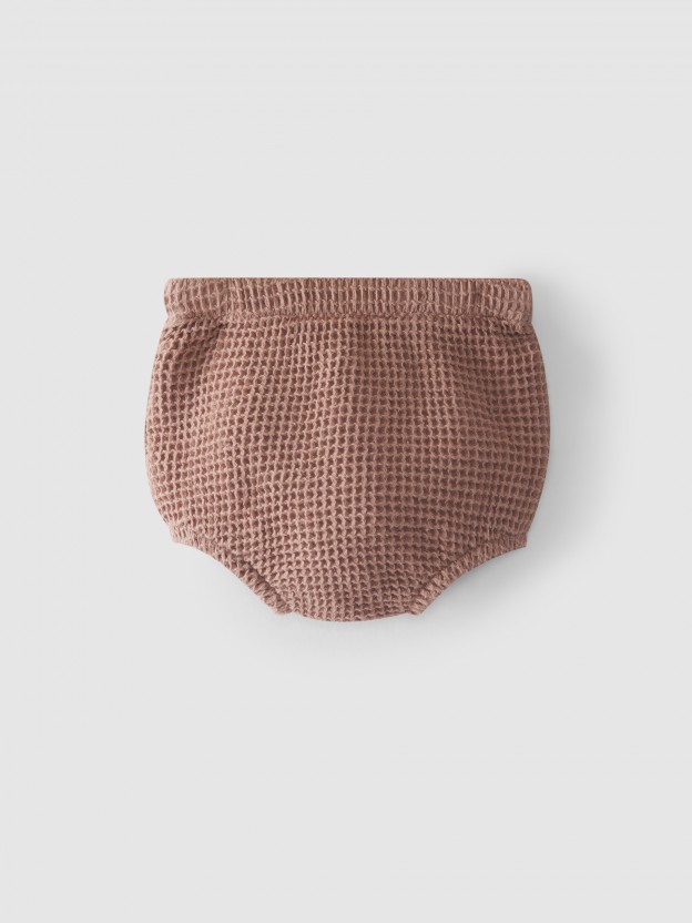 Waffle weave pull-up diaper cover Waffle weave pull-up diaper cover