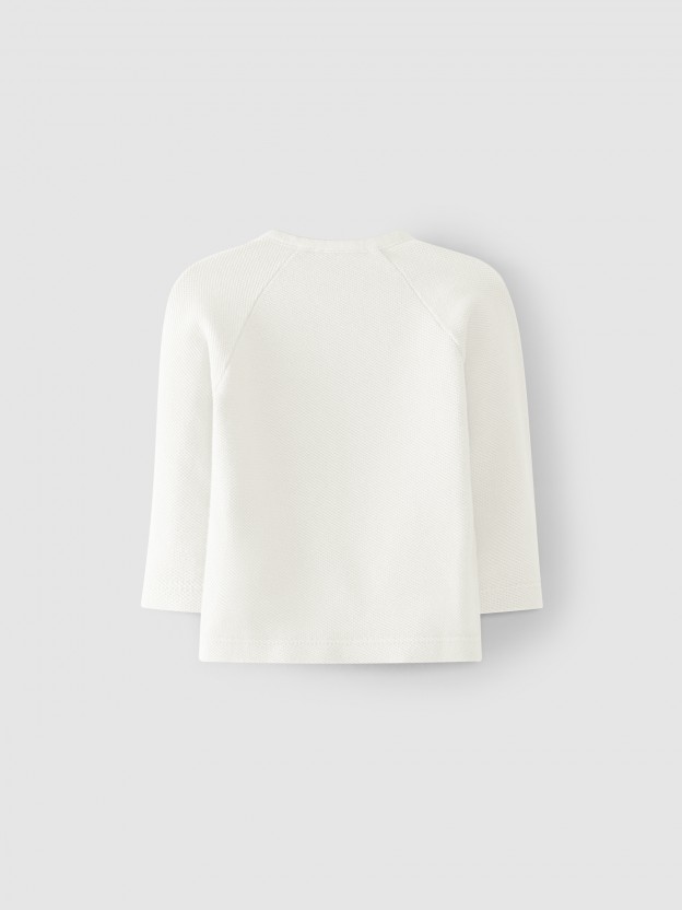 Gilet brassi�re crois� en coton biologiq