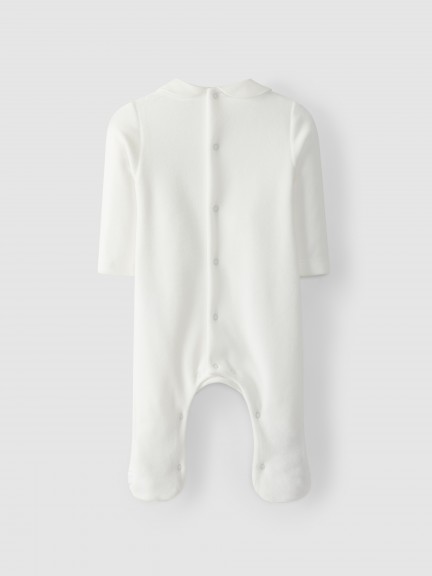 Babygrow with plaid yoke Babygrow with plaid yoke