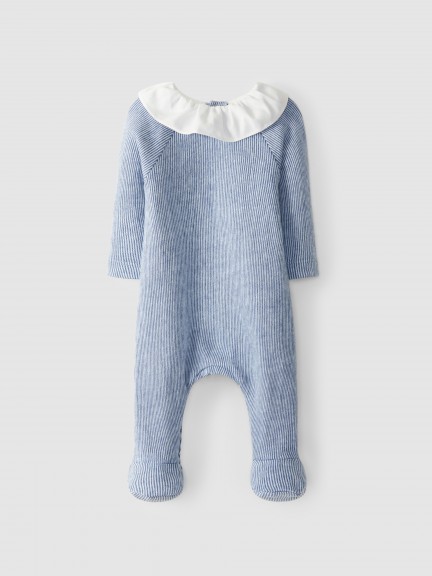 Babygrow with organic cotton ruffle