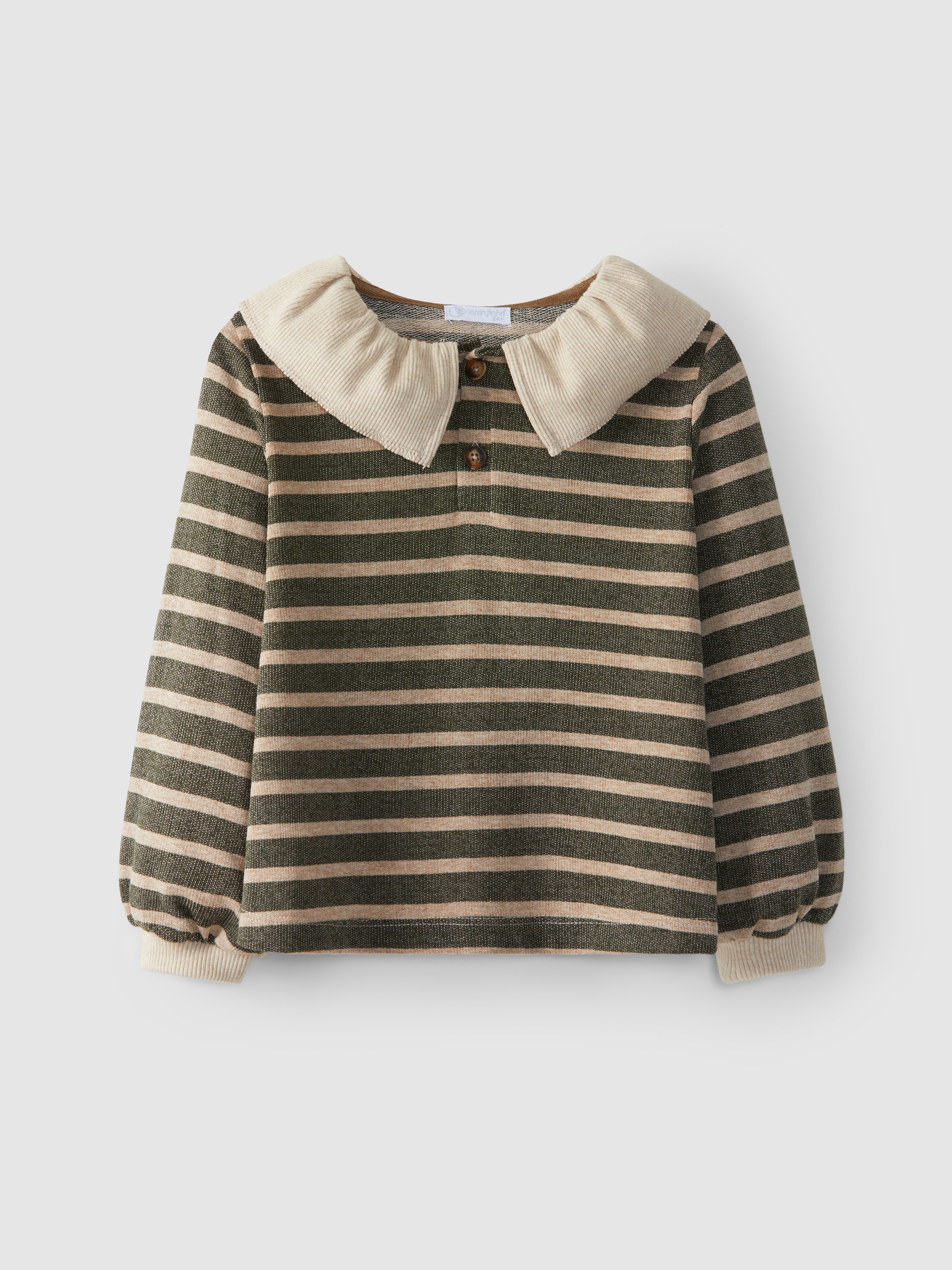 Longsleeve à rayures et col à volant