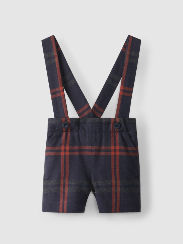 Short a cuadros con tirantes Short a cuadros con tirantes
