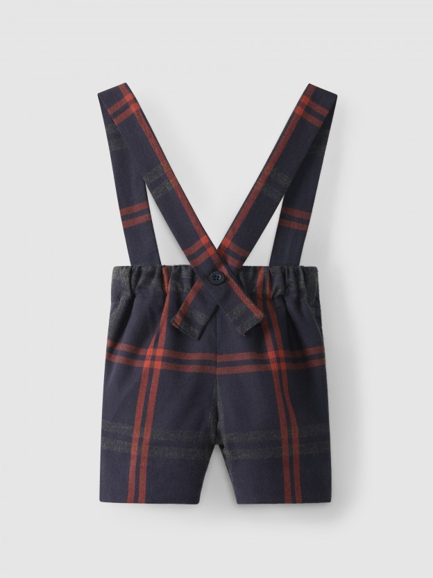 Short a cuadros con tirantes Short a cuadros con tirantes