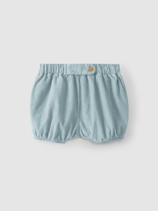 Short en velours micro-c�tel�