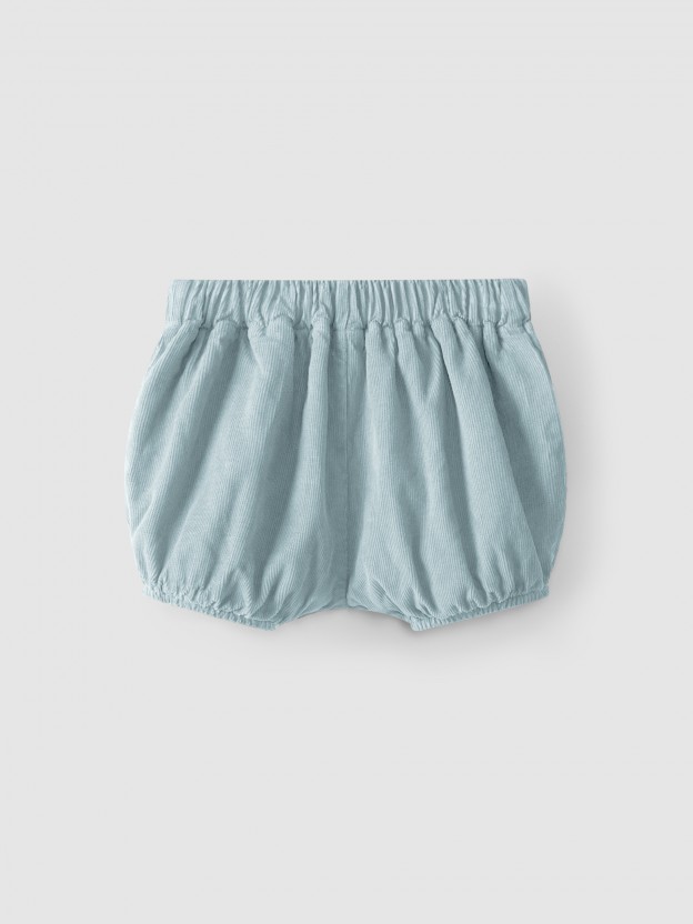 Short en velours micro-c�tel�