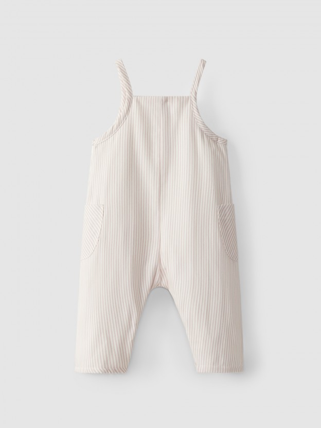 Striped dungarees