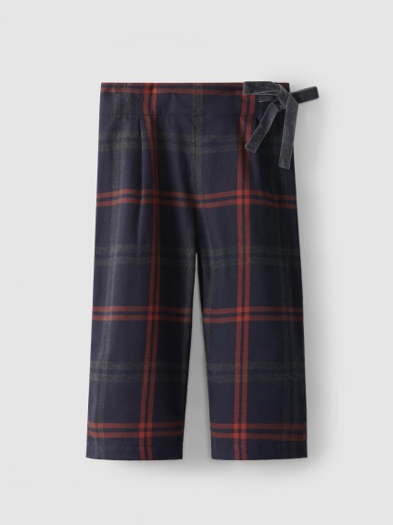 Pantalones a cuadros con lazo