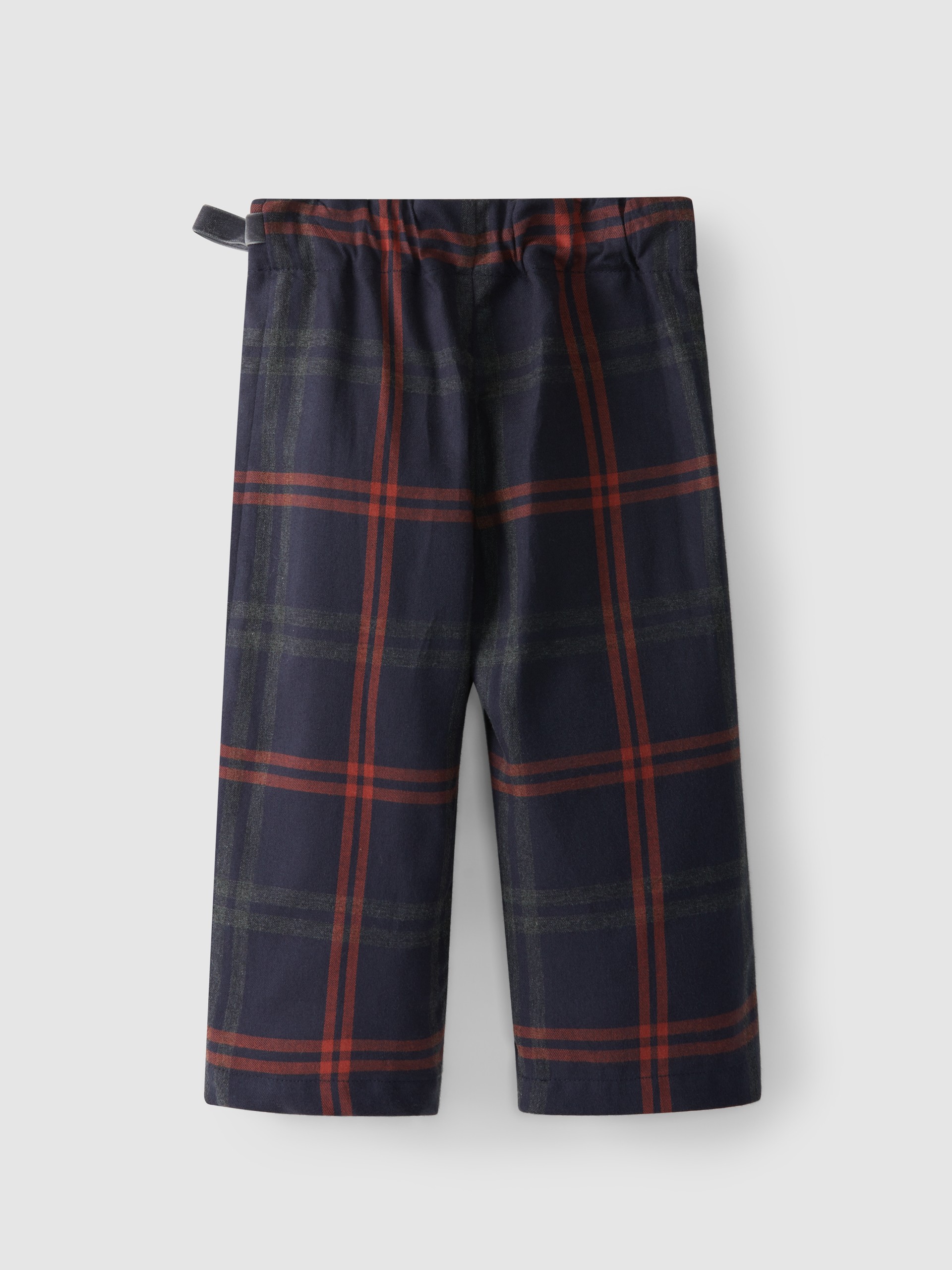 Pantalones a cuadros con lazo