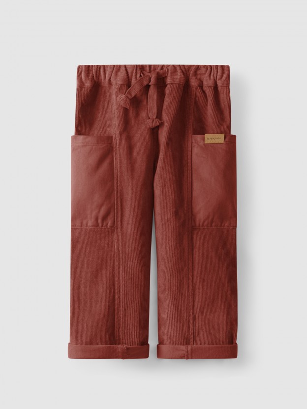Pantalones pull-up con bolsillos laterales