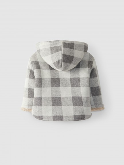 Plaid coat with fur Plaid coat with fur