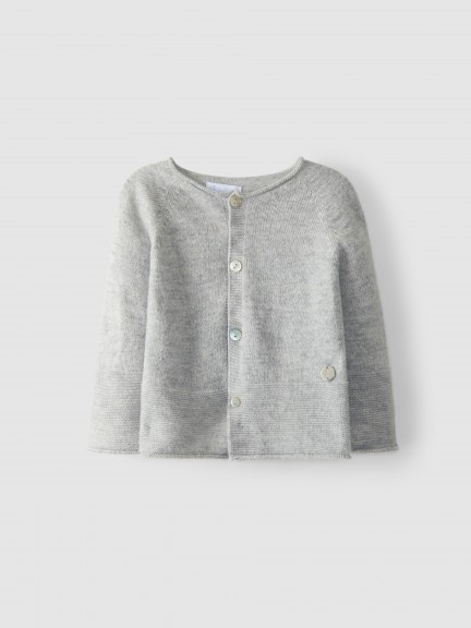 Gilet tricot� col rond