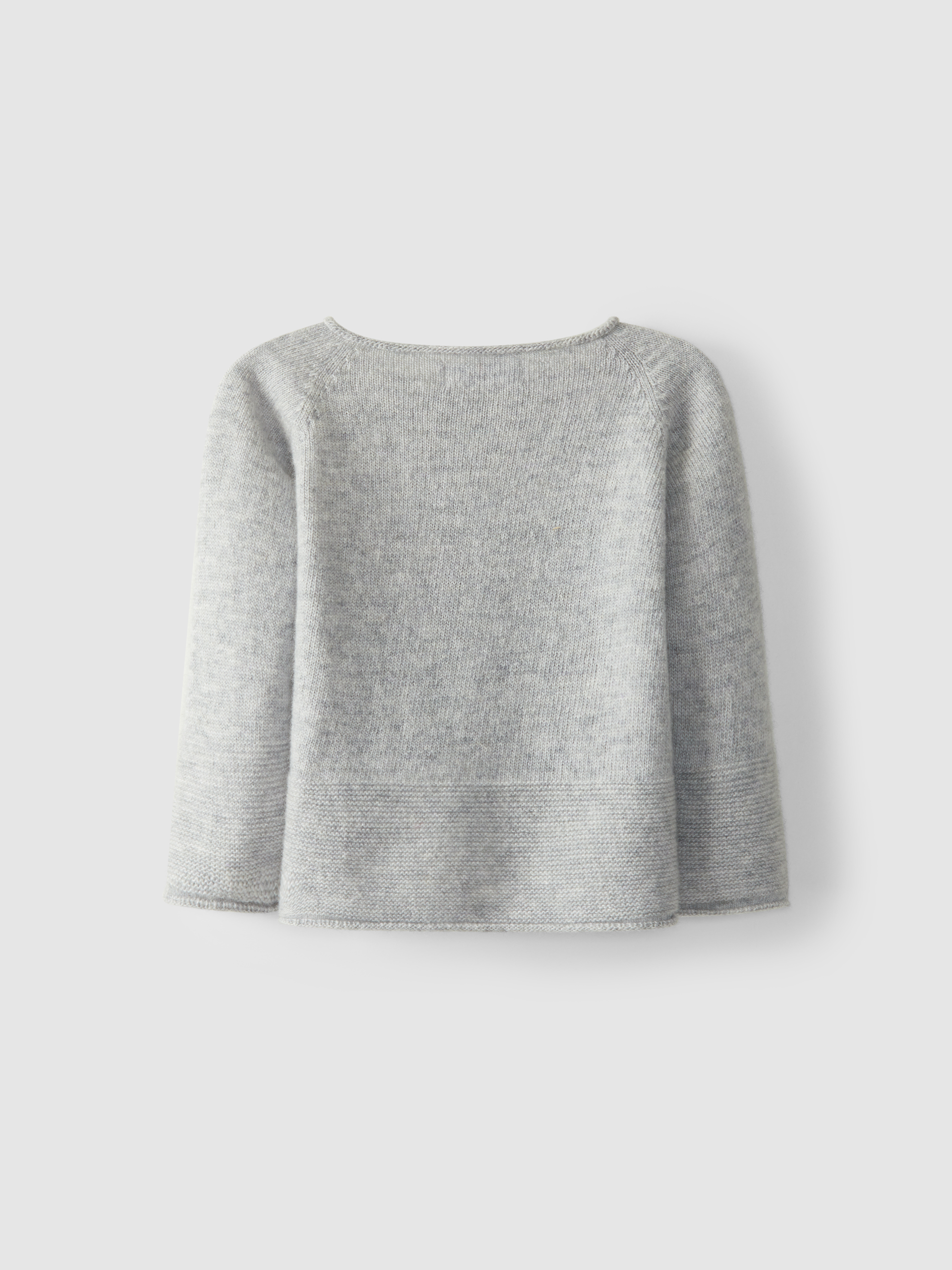 Knitted cardigan round neckline