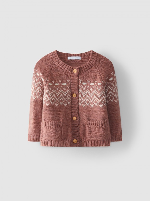 Gilet tricot� jacquard