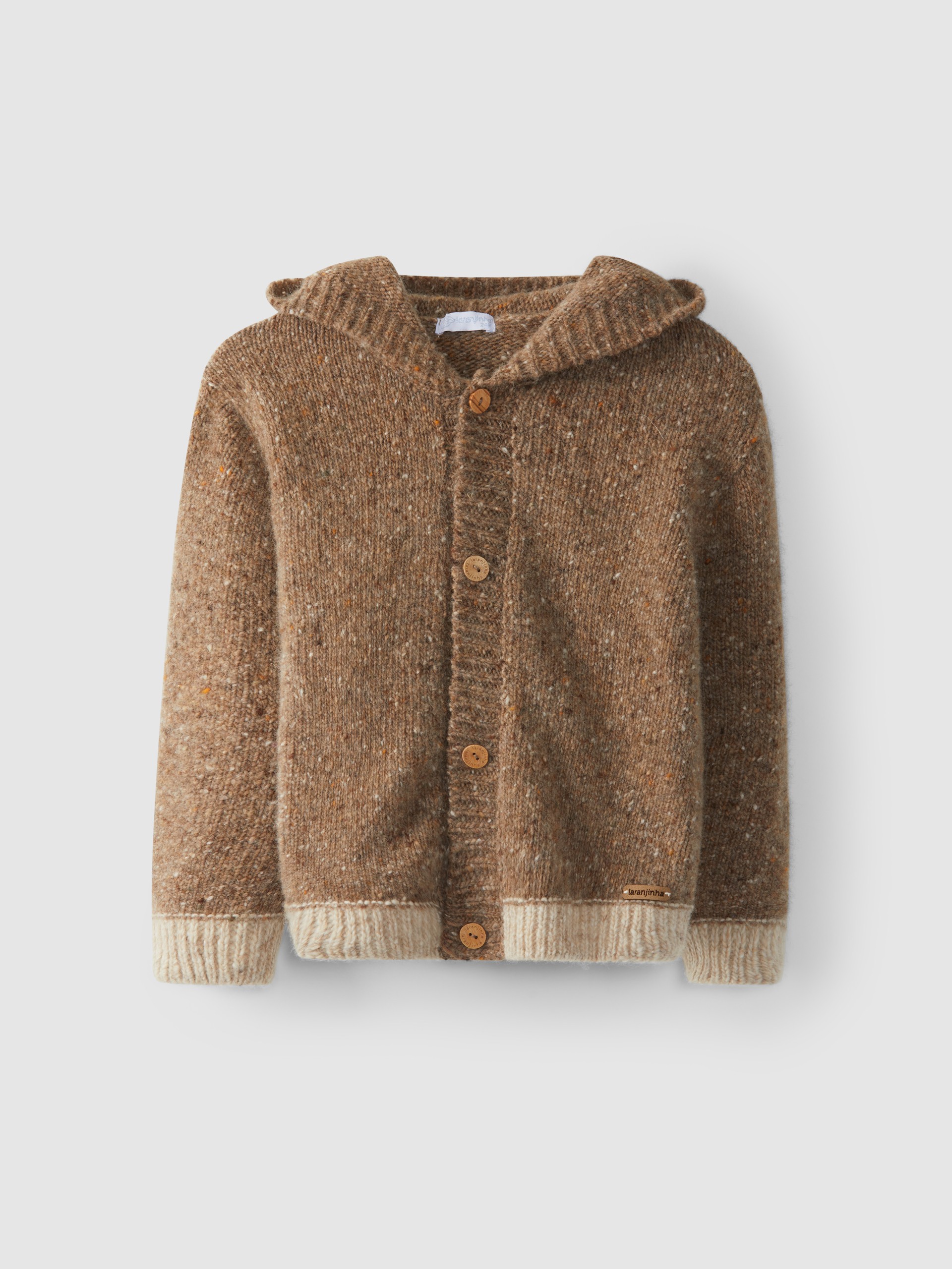 Gilet tricoté à capuche