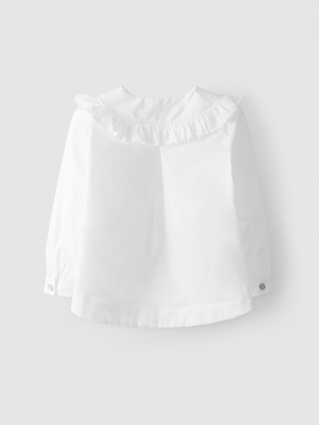 Blouse avec d�tail de galon au col