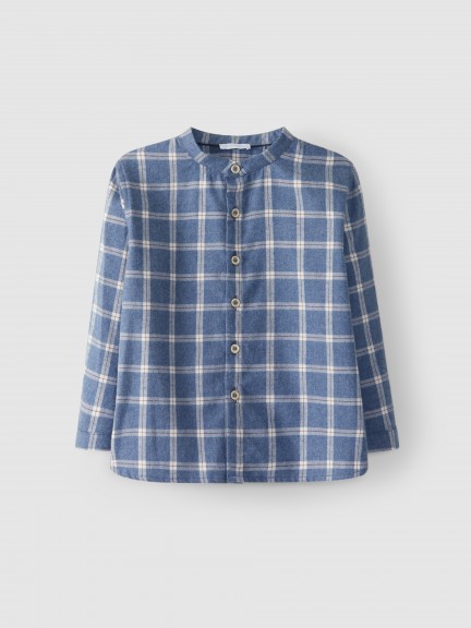 Chemise � col mao � carreaux