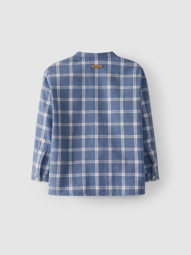 Camisa gola mao em xadrez Camisa gola mao em xadrez