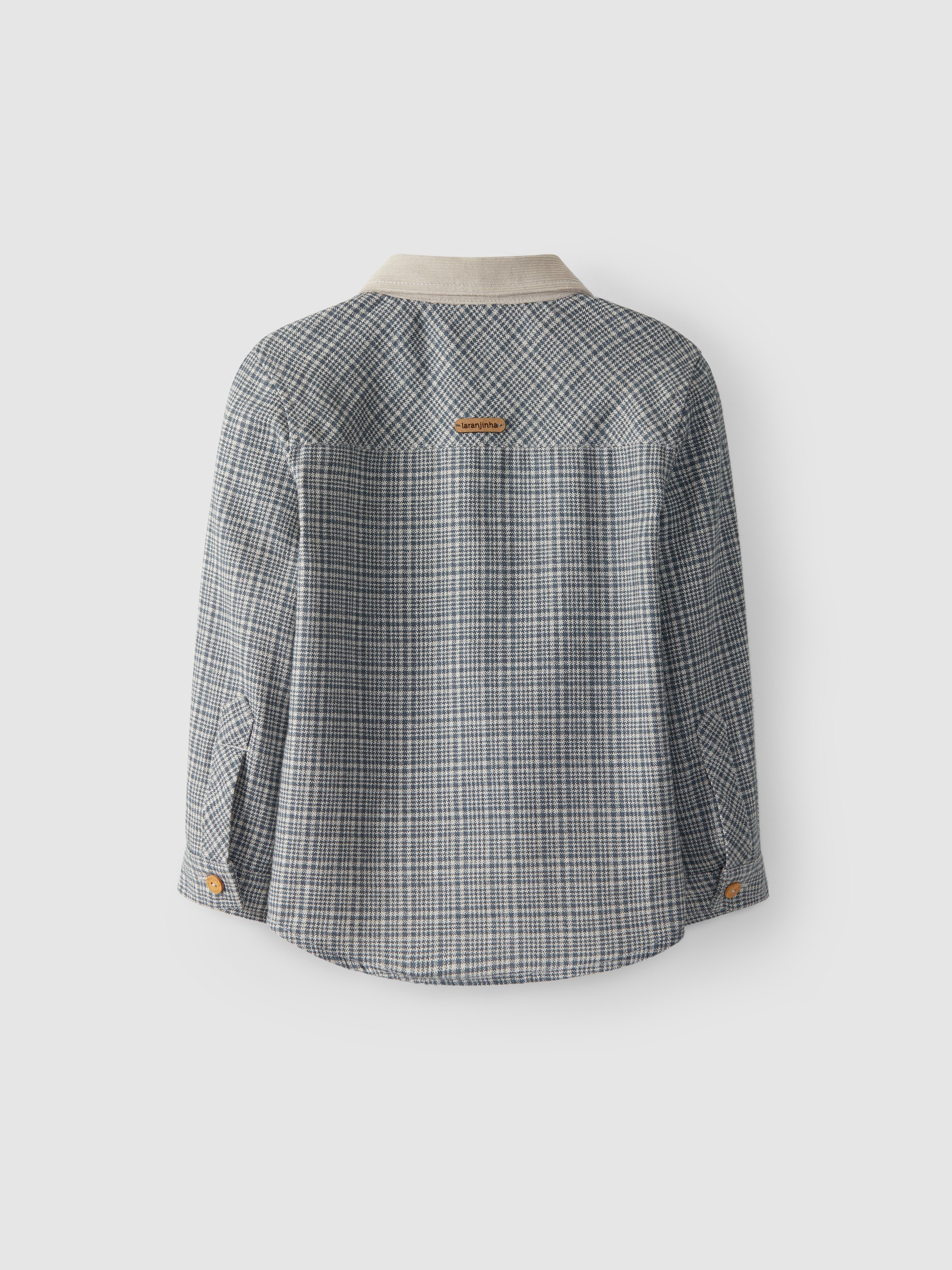 Camisa xadrez gola bombazine