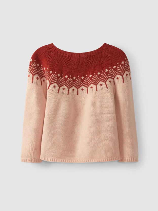 Camisola tricotada jacquard Camisola tricotada jacquard