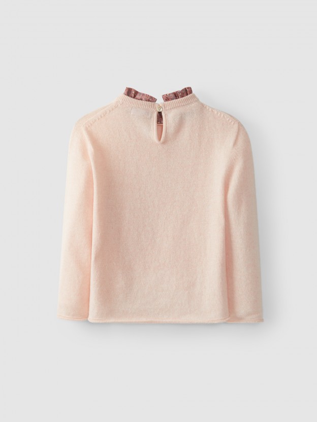 Camisola tricotada dois em um Camisola tricotada dois em um