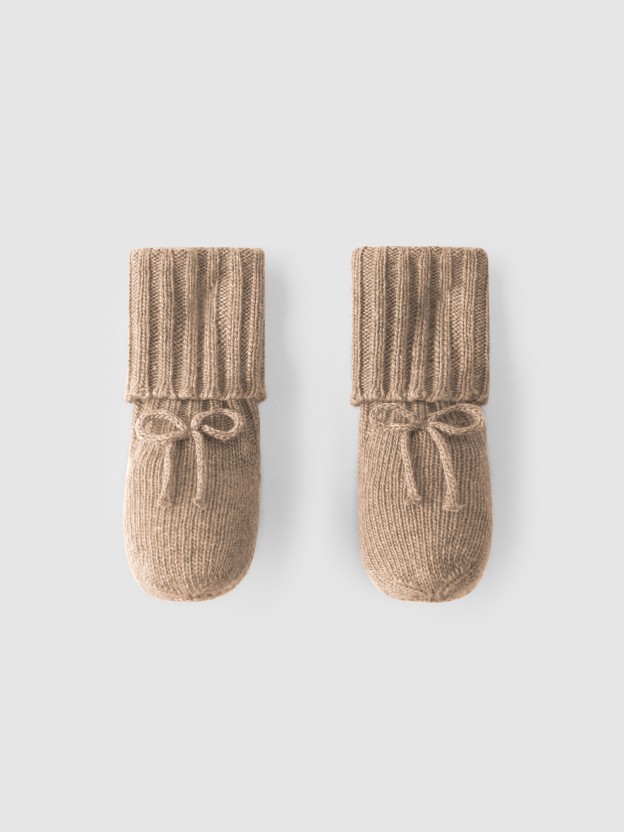 Knitted booties