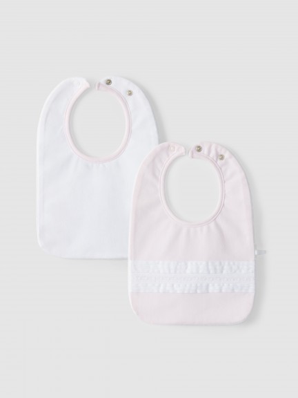 Pack de dos baberos estrellas bordadas Pack de dos baberos estrellas bordadas