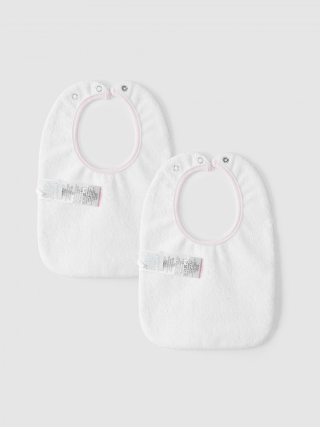 Pack 2 bavoirs �toiles brod�es