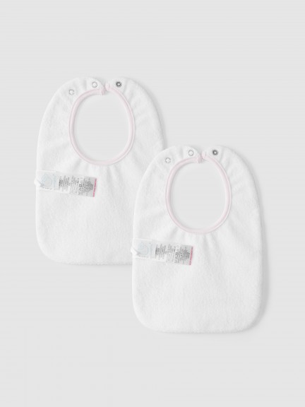 Pack de dos baberos estrellas bordadas Pack de dos baberos estrellas bordadas