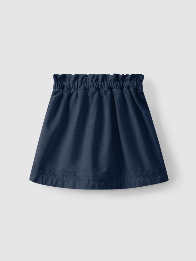 Pull-up skirt with decorative ribbon Pull-up skirt with decorative ribbon