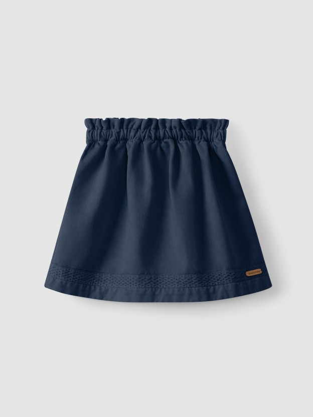 Pull-up skirt with decorative ribbon Pull-up skirt with decorative ribbon