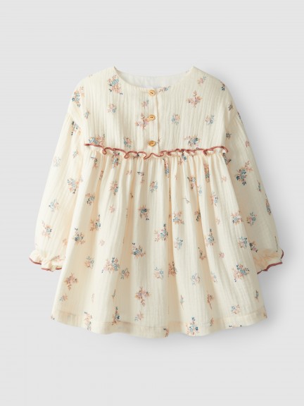 Robe en coton textur�
