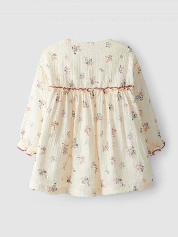 Textured cotton dress
