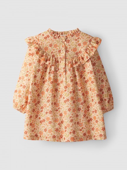 Vestido microacanaldo de flores