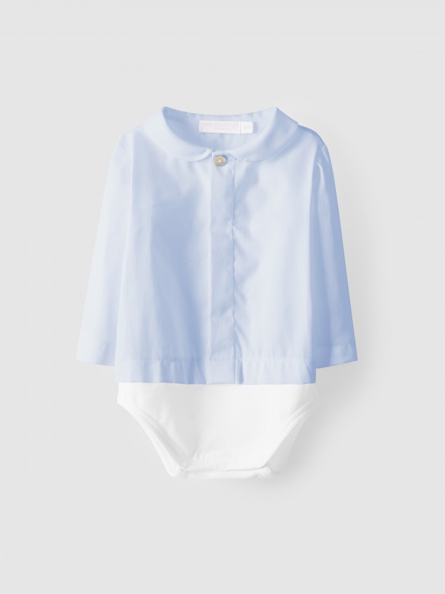 Body-camisa cuello principe Body-camisa cuello principe