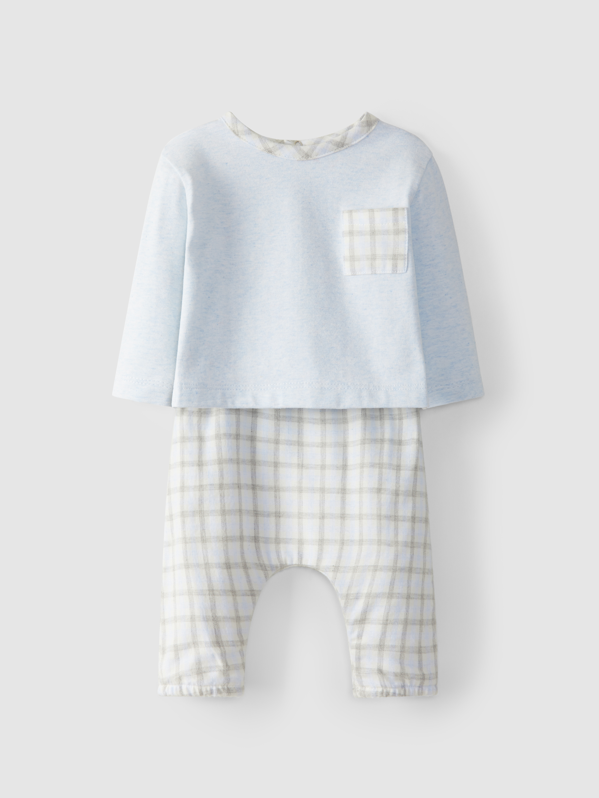 Two-piece plaid set