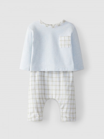 Two-piece plaid set Two-piece plaid set