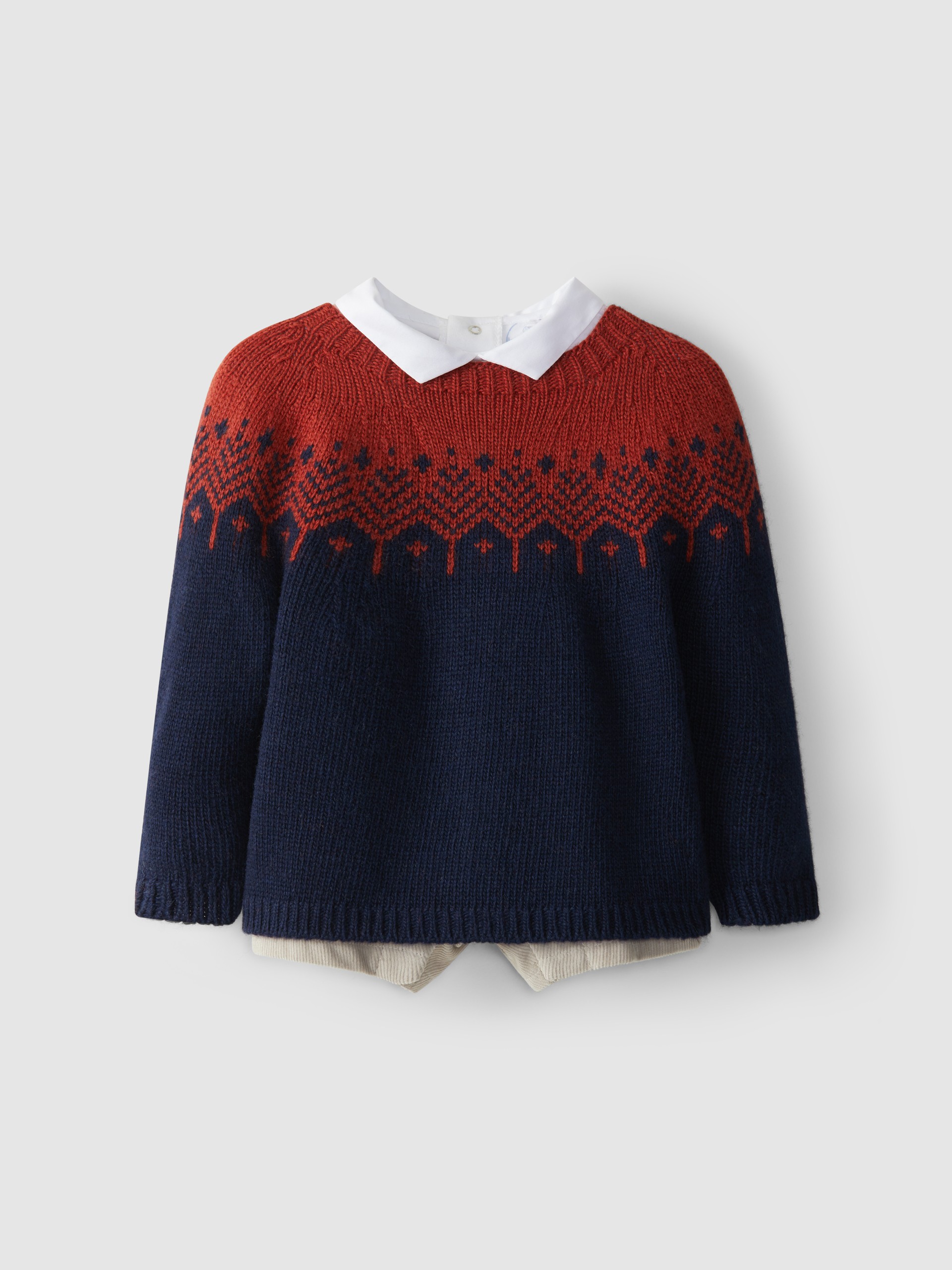 Ensemble gilet jacquard et short