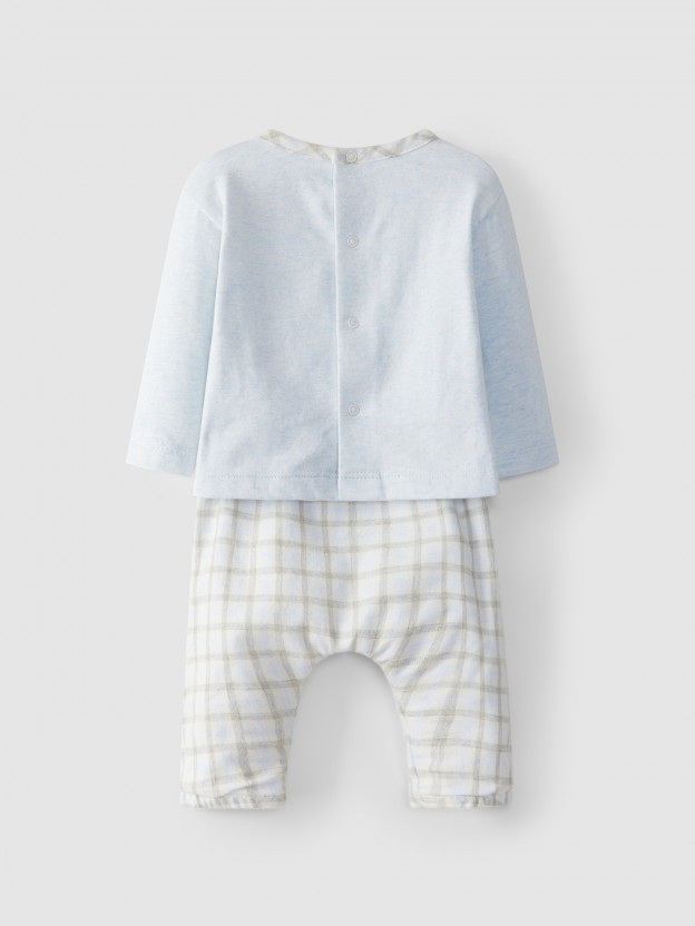 Two-piece plaid set Two-piece plaid set