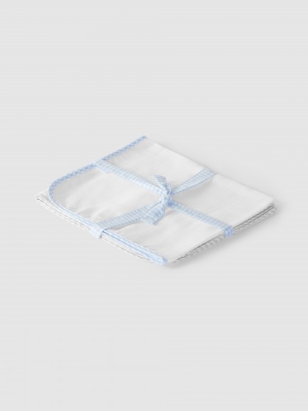 Pack of two vichy burping cloths Pack of two vichy burping cloths