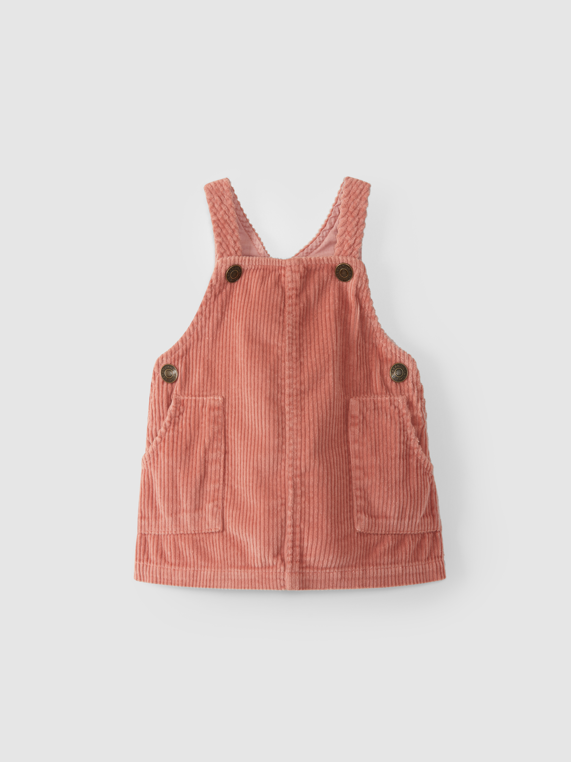 Corduroy high-waisted, under-bust skirt with suspenders